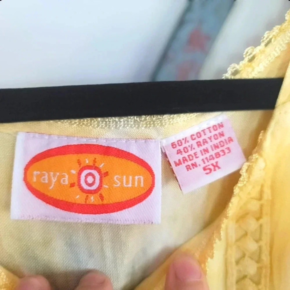 *NWT* Raya Sun Girls Yellow And Blue Tye Dye Tank Top Size S - Picture 2 of 5